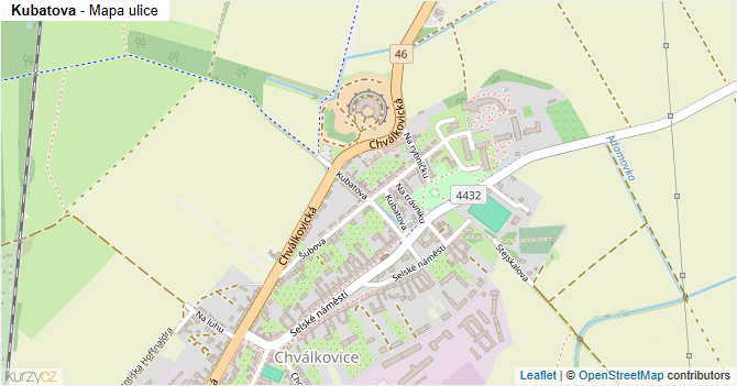 Kubatova - mapa ulice