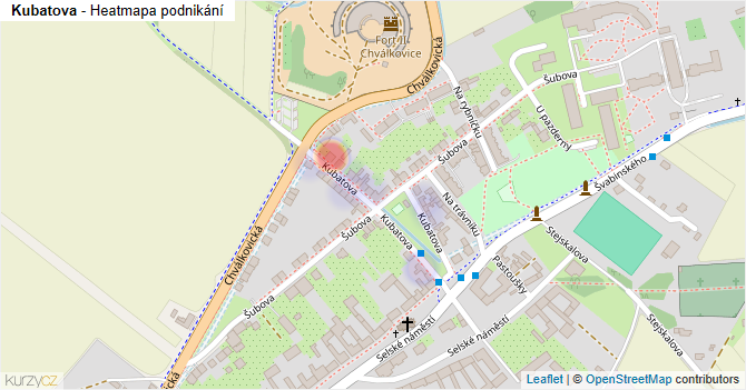 Kubatova - mapa podnikání