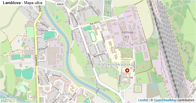Lamblova - mapa ulice