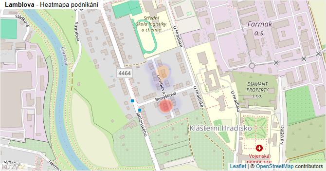 Lamblova - mapa podnikání
