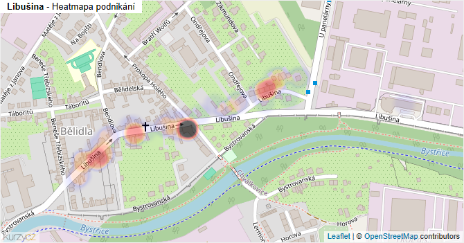 Libušina - mapa podnikání