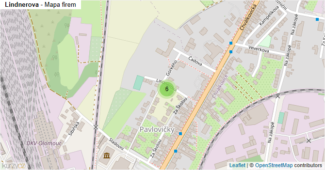 Lindnerova - mapa firem