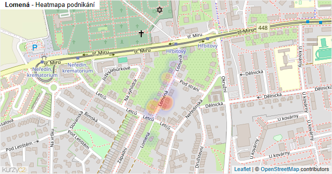 Lomená - mapa podnikání