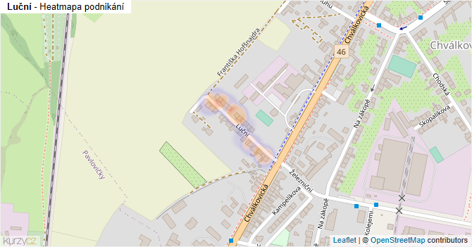 Luční - mapa podnikání