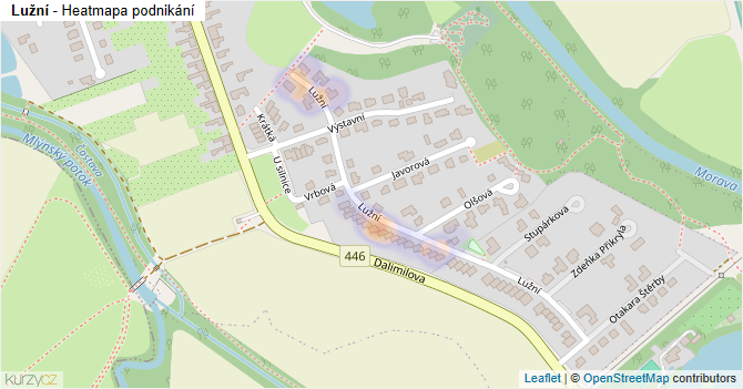 Lužní - mapa podnikání