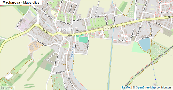Macharova - mapa ulice