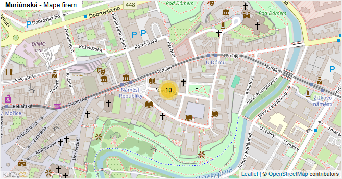 Mariánská - mapa firem
