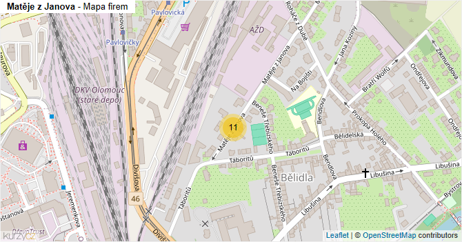 Matěje z Janova - mapa firem