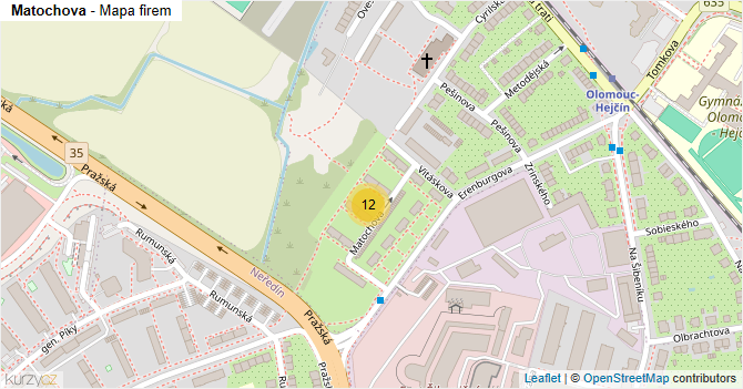 Matochova - mapa firem