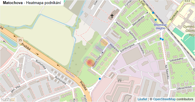Matochova - mapa podnikání