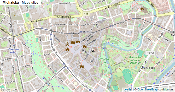 Michalská - mapa ulice