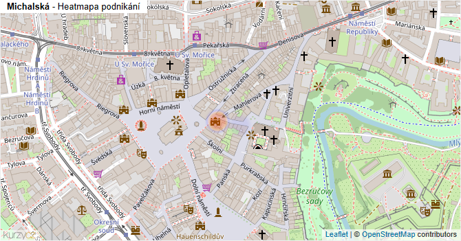 Michalská - mapa podnikání