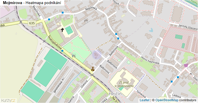 Mojmírova - mapa podnikání