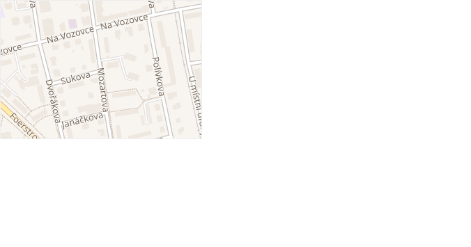 Mozartova v obci Olomouc - mapa ulice
