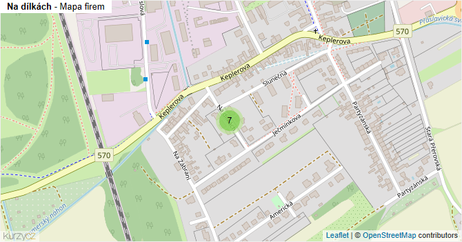 Na dílkách - mapa firem