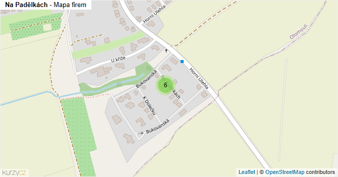Na Padělkách - mapa firem