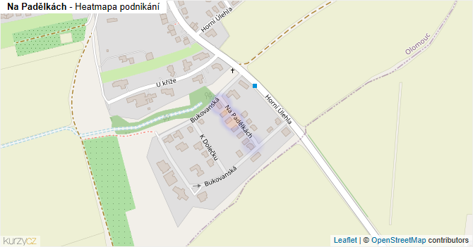 Na Padělkách - mapa podnikání