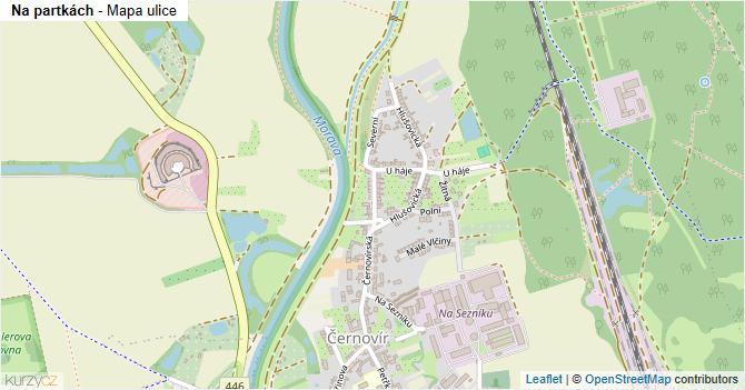 Na partkách - mapa ulice