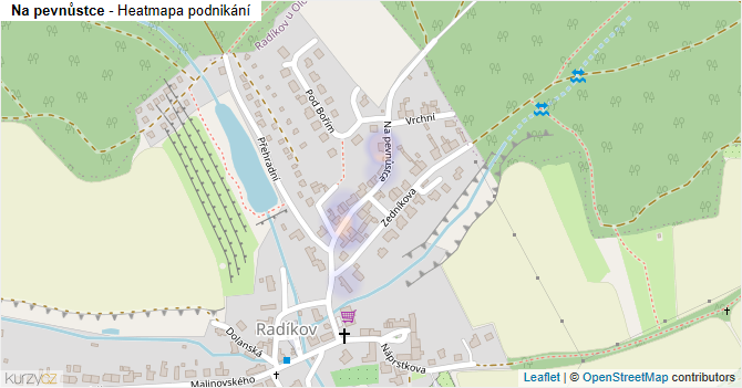Na pevnůstce - mapa podnikání