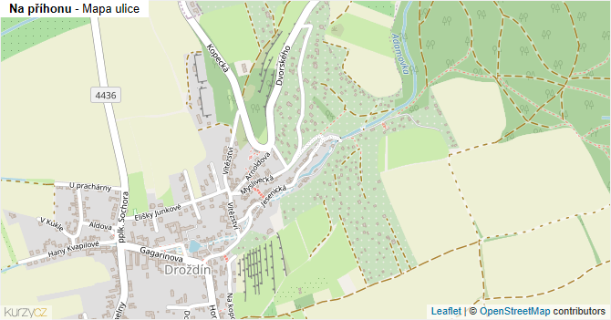 Na příhonu - mapa ulice
