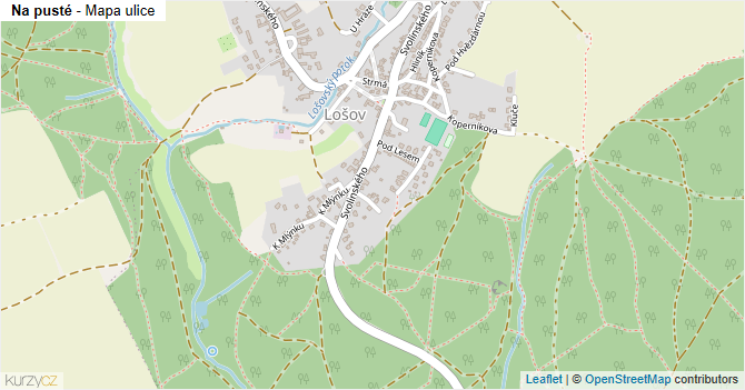 Na pusté - mapa ulice