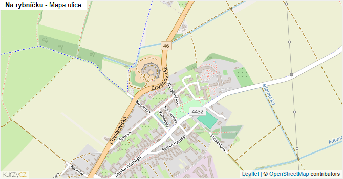 Na rybníčku - mapa ulice