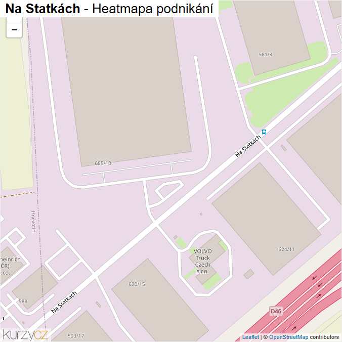 Mapa Na Statkách - Firmy v ulici.