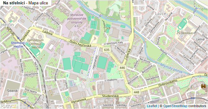 Na střelnici - mapa ulice