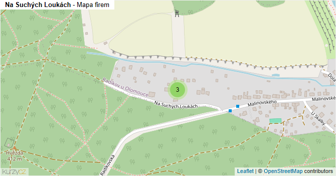 Na Suchých Loukách - mapa firem