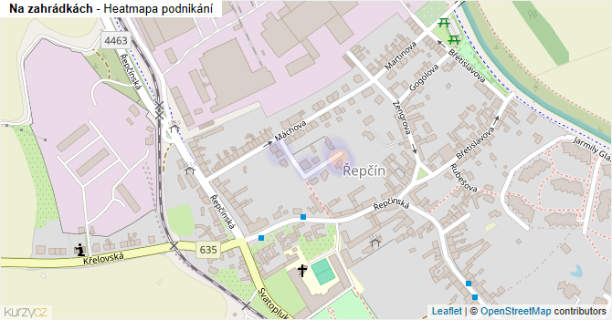 Na zahrádkách - mapa podnikání