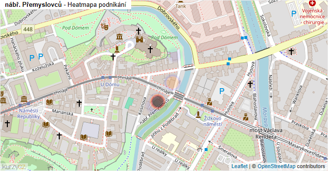 nábř. Přemyslovců - mapa podnikání