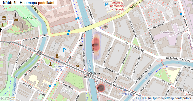 Nábřeží - mapa podnikání
