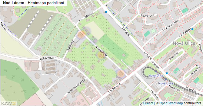 Nad Lánem - mapa podnikání