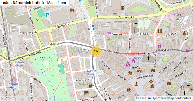 nám. Národních hrdinů - mapa firem