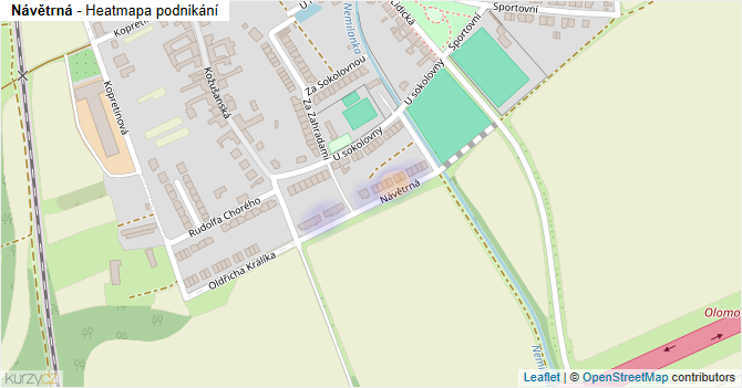 Návětrná - mapa podnikání