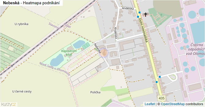 Nebeská - mapa podnikání