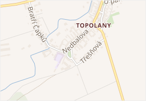 Nedbalova v obci Olomouc - mapa ulice