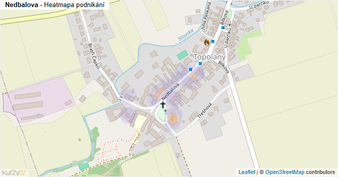 Nedbalova - mapa podnikání