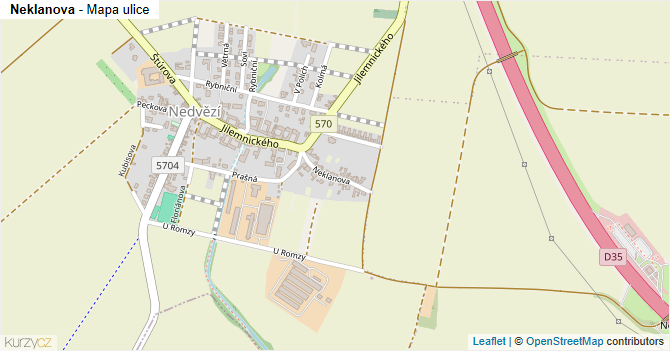 Neklanova - mapa ulice