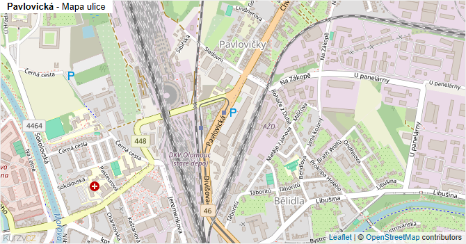 Pavlovická - mapa ulice