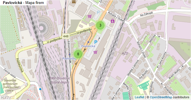 Pavlovická - mapa firem