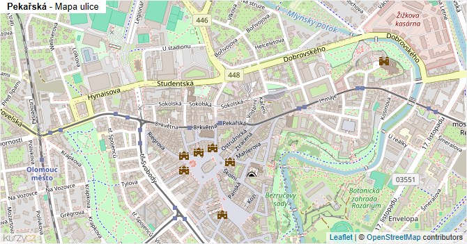 Pekařská - mapa ulice