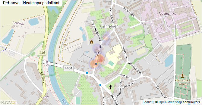 Peřinova - mapa podnikání