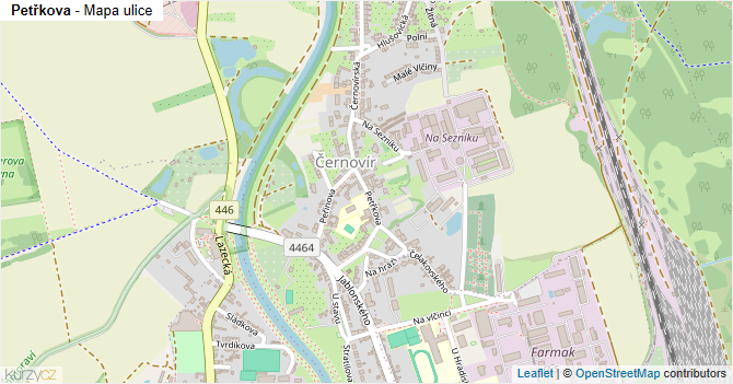 Petřkova - mapa ulice