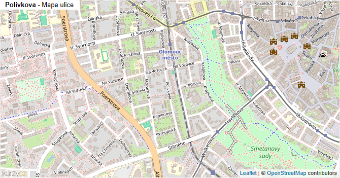 Polívkova - mapa ulice
