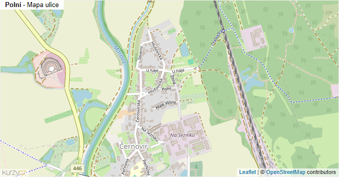 Polní - mapa ulice