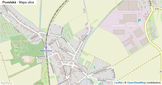 Povelská - mapa ulice