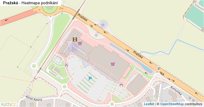Pražská - mapa podnikání