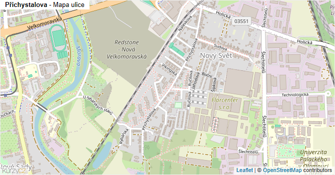 Přichystalova - mapa ulice
