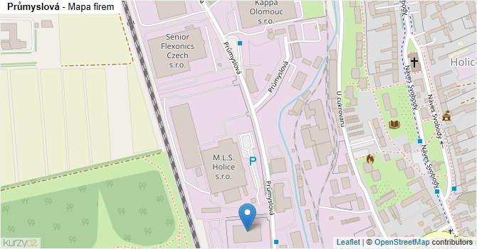 Průmyslová - mapa firem